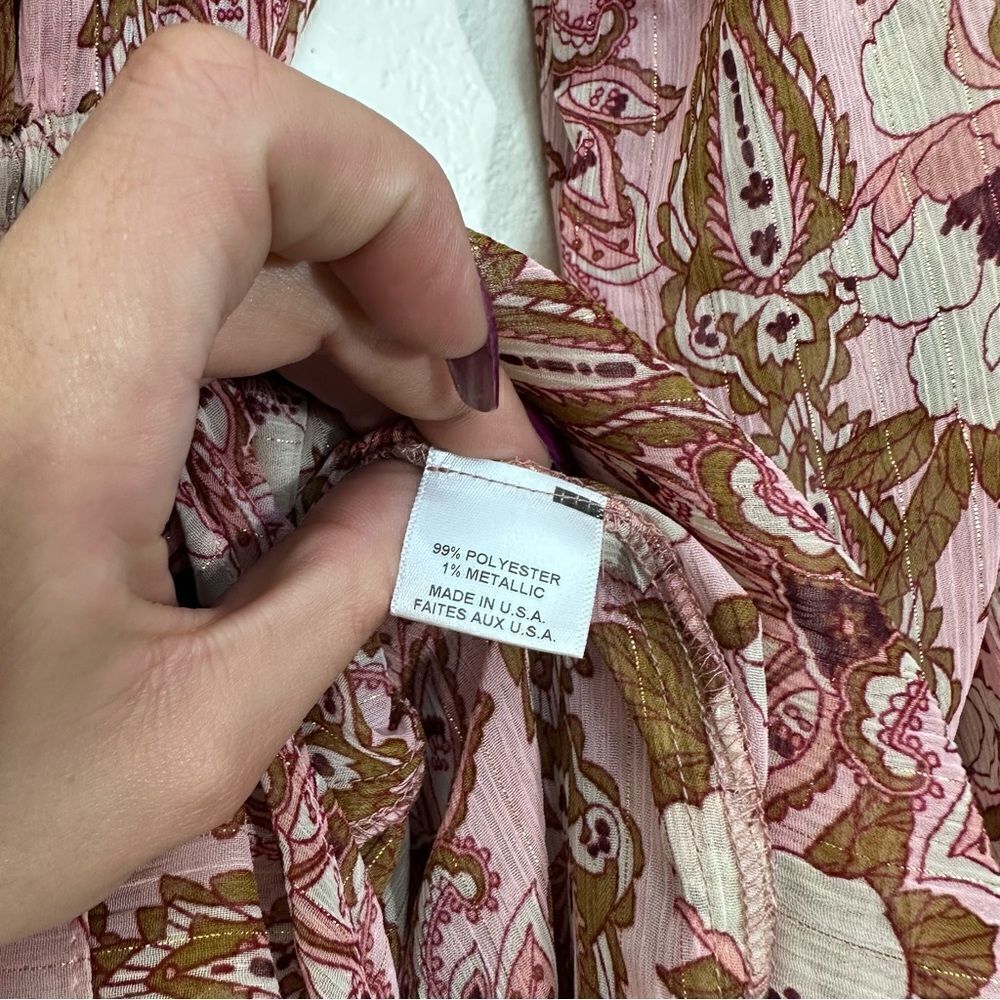 Misa Los Angeles Rumi One Shoulder Floral Asymmetrical Dress Size L - Picture 6 of 8